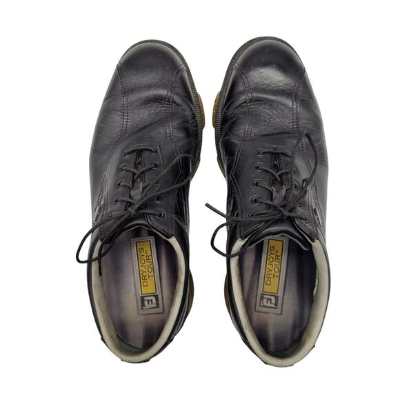 FootJoy DryJoys Tour Black Golf Shoes Croc Opti-Flex - Size 9.5M